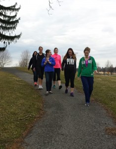 Some of the WellAdvantage staff enjoying National Walking Day. 